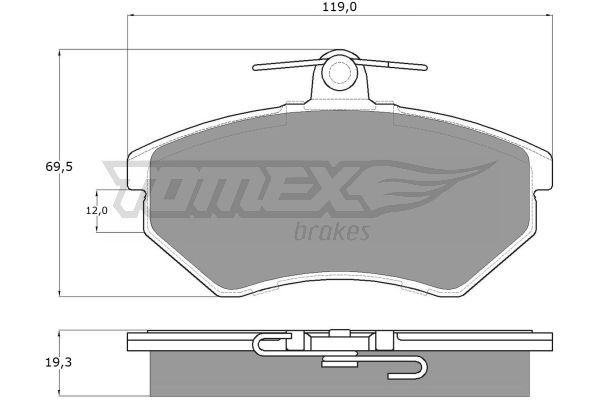 TOMEX BRAKES Комплект тормозных колодок, дисковый тормоз TX 10-11